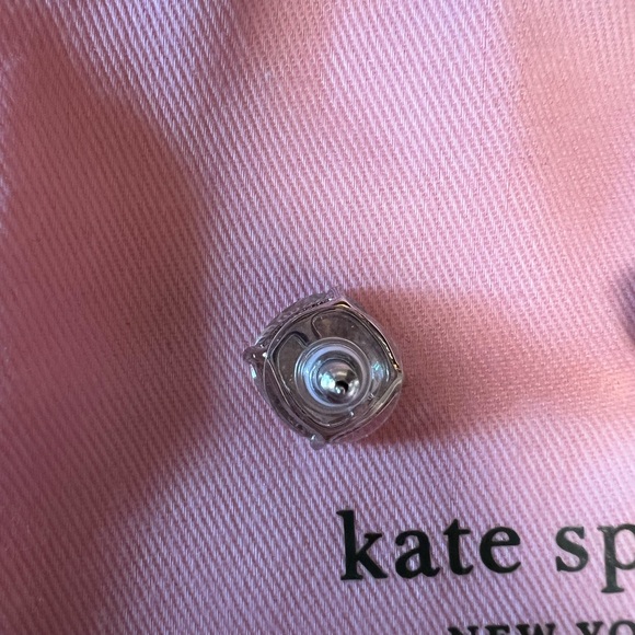 Kate Spade silver and iridescent statement stud earrings (pouch included) - Picture 3 of 3